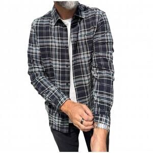 NEW WAX LONDON shelly long sleeve shirt in navy/multi